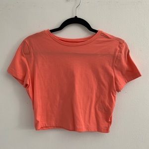 wild fable coral cropped shirt